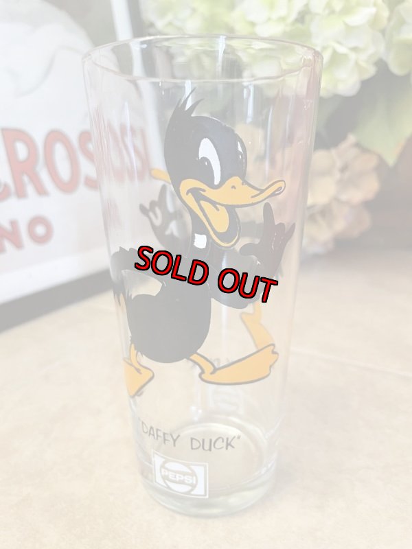 画像1: Looney Tunes Daffy Duck Pepsi Glass 1973 / ルーニーチューンズ　ペプシ　ダフィ　ダック 　グラス (1)