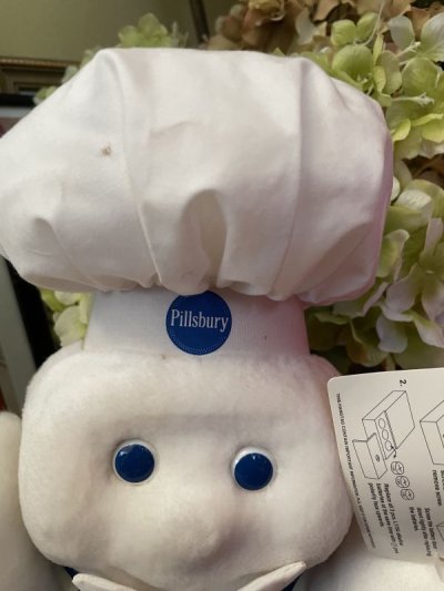 画像1: Phillsbury Dough Boy Battery Plush Doll with Tag 1998 / ピルズベリー　ドゥボーイ  タグ付き電動ぬいぐるみ