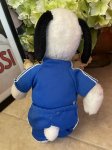 画像4: Snoopy Blue Sweat suits Plush Stuffed Doll (A) /スヌーピー ブルーのジャージセット　ぬいぐるみ ドール (4)