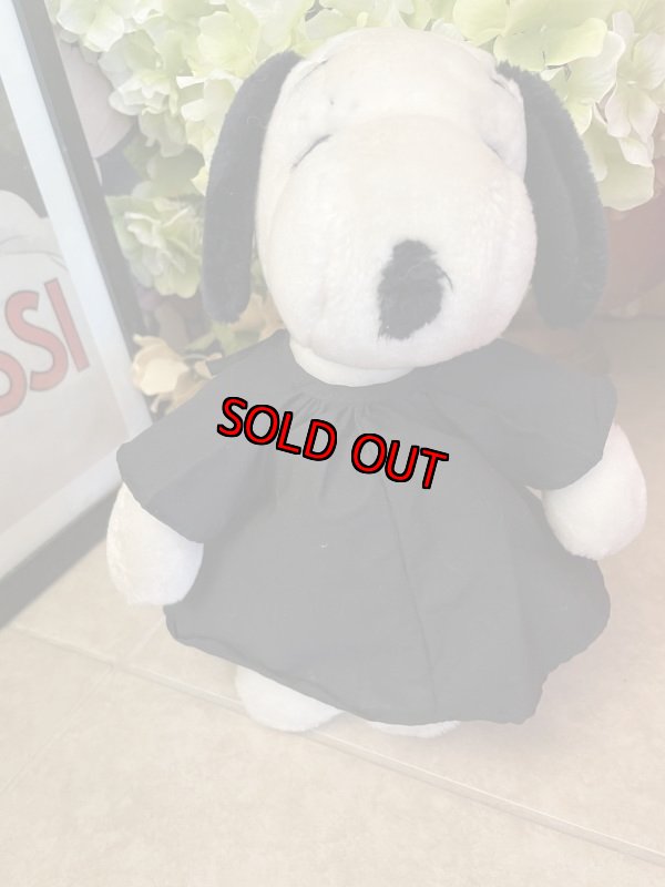 画像1: Snoopy Belle Black Dress Plush Stuffed Doll (C) / スヌーピー ベル、　ブラックワンピース　ぬいぐるみ ドール (1)