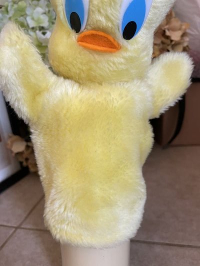 画像2:  Looney Tunes Tweety  Mighty Star Plush Doll Hand Puppet 1971 /  ルーニーテューンズ   トゥイーティー ぬいぐるみ　パペット