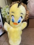 画像1:  Looney Tunes Tweety  Mighty Star Plush Doll Hand Puppet 1971 /  ルーニーテューンズ   トゥイーティー ぬいぐるみ　パペット (1)