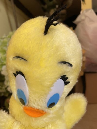 画像1:  Looney Tunes Tweety  Mighty Star Plush Doll Hand Puppet 1971 /  ルーニーテューンズ   トゥイーティー ぬいぐるみ　パペット