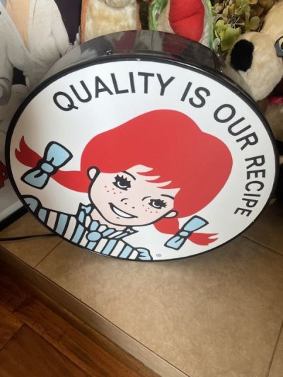 画像1: Wendy’s lighted up Sign  / ウエンディーズ　電光看板、サイン、看板、ストアディスプレイ