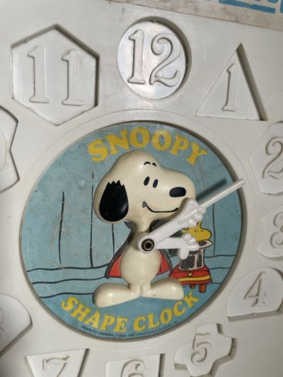 画像1: Snoopy plastic clock hasbro presckool 1965 / スヌーピー  ハスブロ　プラスチック製　時計