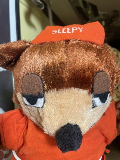 画像1: Travelodge Sleepy Bear Plush Doll with Orange Cap 50-60’s (C)  / トラべロッジ　スリーピーベア　ぬいぐるみ