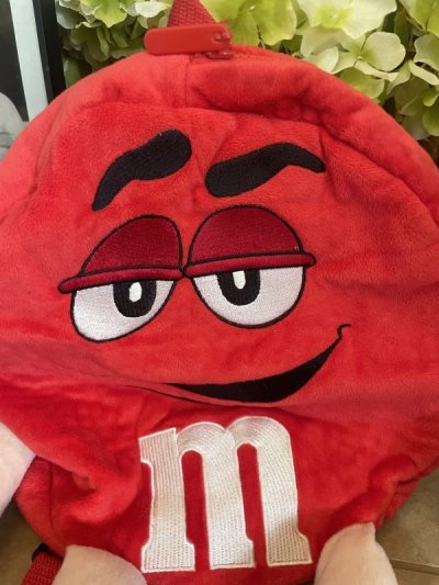 画像1: M&M’s Red plush doll Backpack/ エムアンドエムズ、エムズ　レッド　ぬいぐるみ　リュックサック　