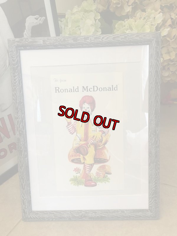 画像1: McDonald’s Ronald  wall Frame / マクドナルド　ロナルド  壁掛けフレーム (1)