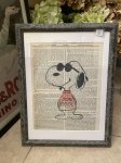 画像1: Peanuts Snoopy Cool Joe wall Frame (B) / ピーナッツ　スヌーピー  クールジョー　アートプリント　壁掛けフレーム (1)