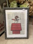 画像1: Peanuts Snoopy Red Baron wall Frame (C) / ピーナッツ　スヌーピー  レッドバロン　アートプリント　壁掛けフレーム (1)