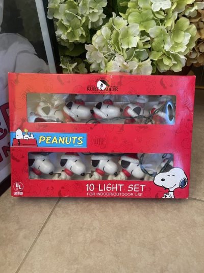 画像1: Peanuts Snoopy Ornament 10 Lights  with box (C) / ピーナッツ、スヌーピー　クリスマス　箱入りオーナメント　10ライト