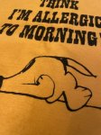 画像7: Peanuts Snoopy Yellow Felt Banner Allergic Morning / ピーナッツ　スヌーピー　黄色　フェルト　バナー　アレルギーモーニング (7)