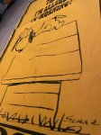 画像10: Peanuts Snoopy Yellow Felt Banner Allergic Morning / ピーナッツ　スヌーピー　黄色　フェルト　バナー　アレルギーモーニング (10)