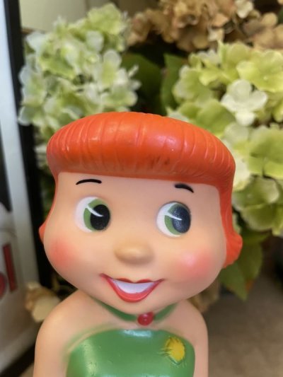 画像1: Flintstones Knickerbocker Wilma Rubber Doll 60‘s  / ハンナバーベラ　フリントストーン　ウィルマ　ラバードール