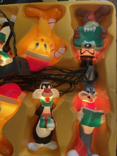 画像2: Loony Tunes Christmas 10 Lights with box (C) / ルーニーチューンズ 箱入りクリスマスライト 10個セット　1997年