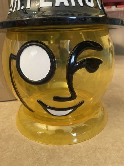 画像2: Mr Peanuts Plastic yellow Face Cookie Jar with box  / ミスターピーナッツ プラスチック製　箱入り　フェイス　イエロージャー