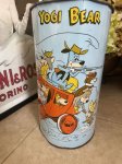 画像5: Hanna Barbera Hucklebrry Houned Yogi Bear Tin Trash Can / ハックルベリーハウンド　ヨギベア のアルミ製、メタル製のゴミ箱、トラッシュカン (5)