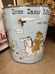 画像7: Hanna Barbera Hucklebrry Houned Yogi Bear Tin Trash Can / ハックルベリーハウンド　ヨギベア のアルミ製、メタル製のゴミ箱、トラッシュカン (7)