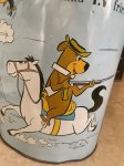 画像11: Hanna Barbera Hucklebrry Houned Yogi Bear Tin Trash Can / ハックルベリーハウンド　ヨギベア のアルミ製、メタル製のゴミ箱、トラッシュカン (11)