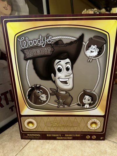 画像1: Disney Pixar Toy Story  Budtone Woody roundup Puppet  / ディズニー　トイストーリー　ウッディ　箱入りマリオネット　