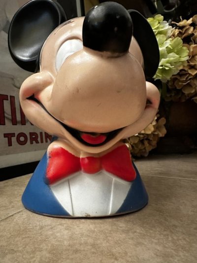 画像2: Disney Mickey Mouse plastic Face coin bank 1971 / ディズニーのミッキーマウス　プラスチック製　フェイス貯金箱