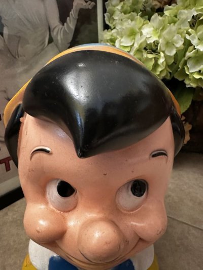 画像1: Disney Pinocchio plastic Face coin bank 1971 / ディズニーのピノキオ、プラスチック製　フェイス貯金箱