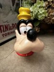 画像1: Disney Goofy plastic Face coin bank 1971 / ディズニーのグーフィー、プラスチック製　フェイス貯金箱 (1)