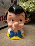 画像1: Disney Pinocchio plastic Face coin bank 1971 / ディズニーのピノキオ、プラスチック製　フェイス貯金箱 (1)