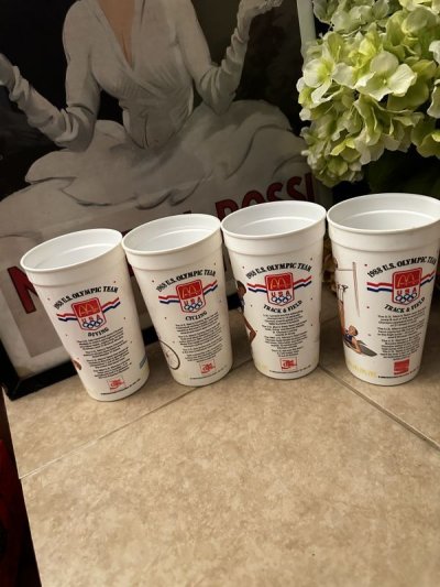 画像3: McDonald’s  Olympic 1988 plastic cups set of 4 / マクドナルド  1988年　オリンピック　プラスチック製　カップ　4個セット