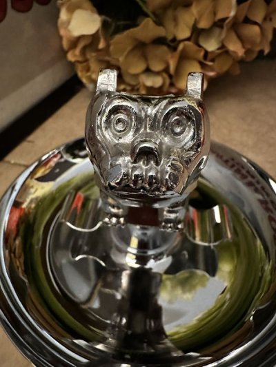 画像1: Mack Bulldog truck silver ashtray / マックトラック　ブルドッグ　シルバー　アシュトレイ　灰皿　真鍮製