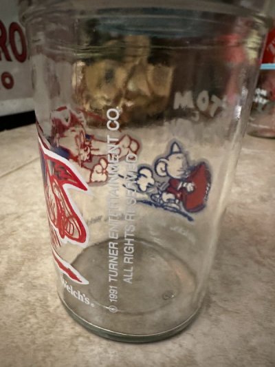 画像3: Tom&Jerry Welch’s football Glass with lid 1991 / ウェルチ　トムとジェリー　フットボール　蓋付きグラス