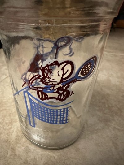 画像2: Tom&Jerry Welch’s Tennis Glass with lid 1991 /　ウェルチ　トムとジェリー　テニス　蓋付きグラス