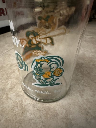 画像2: Tom&Jerry Welch’s Baseball Glass with lid 1991 /　ウェルチ　トムとジェリー　ベースボール　野球　蓋付きグラス