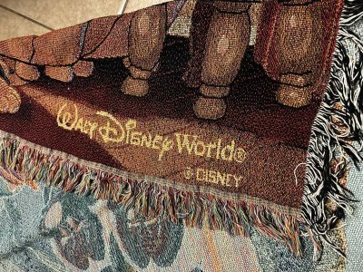 画像3: Disney Mickey& Minnie  Fabric Blanket / ディズニー　ミッキー＆ミニー　フリンジ付き　ブランケット