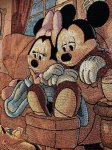 画像2: Disney Mickey& Minnie  Fabric Blanket / ディズニー　ミッキー＆ミニー　フリンジ付き　ブランケット (2)