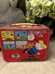 画像1: Snoopy Thermos Red Tin Lunch Box / スヌーピー アルミ製　サーモス社　レッド　ティン　ランチボックス (1)