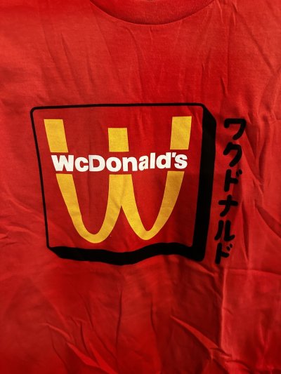 画像1: WcDonalds McDonald’s Crew Red T Shirt (M) / ワクドナルド　マクドナルド　従業員用　レッドクルー　Tシャツ