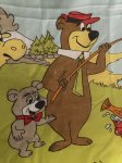 画像2: Yogi Bear Hanna Barbera Flat  Sheet  / ハンナバーベラ、ヨギベアのフラットシーツ (2)