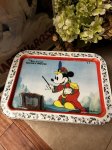 画像1: Mickey Mouse The Band Concert Tin  TV Tray Stand 1980 / ミッキーマウス　ザ　バンドコンサート　アルミ製　テレビトレイ (1)