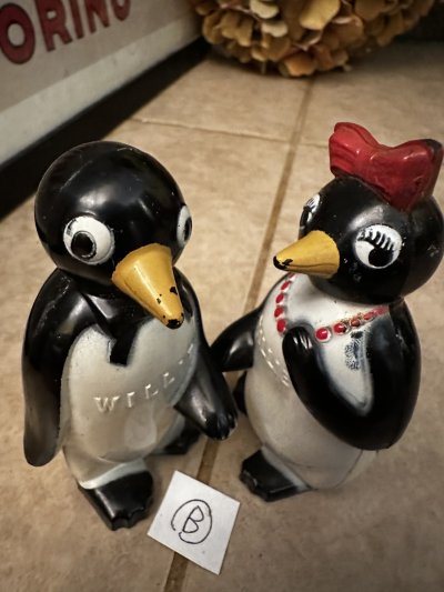 画像3:  Kool Cigarettes Penguins  WILLIE & MILLIE Salt And Pepper (B) /  クール　ペンギン　ウィリー＆ミリー　ソルト＆ペッパーセット