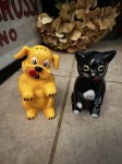 画像1: Ken L Ration plastic dog & cat  Salt & Pepper set / プラスチック製、塩コショウのセット (1)