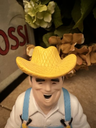 画像1: Farmer Jack Saving Time Vinyl Coin Bank 1986 / ファーマージャック　セービング　タイム　コインバンク　貯金箱