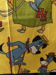 画像4: Hanna Barbera Huckleberry Hound  Flat Sheet  Yellow / ハンナバーベラ　レア！！　ハックルベリーハウンド　フラットシーツ (4)