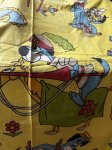 画像5: Hanna Barbera Huckleberry Hound  Flat Sheet  Yellow / ハンナバーベラ　レア！！　ハックルベリーハウンド　フラットシーツ (5)