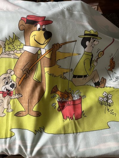 画像3: Yogi Bear Hanna Barbera Flat  Sheet (B) / ハンナバーベラ、ヨギベアのフラットシーツ