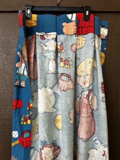 画像3: Dennis the Menace fabric Curtain Blue (C) / わんぱくデニスの布製　カーテン　ブルー