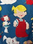 画像7: Dennis the Menace fabric Curtain Blue (A) / わんぱくデニスの布製　カーテン　ブルー (7)