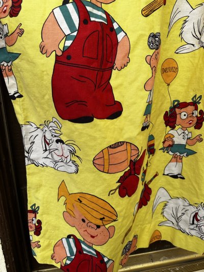 画像2: Dennis the Menace fabric Curtain Yellow (B) / わんぱくデニスの布製　カーテン　イエロー