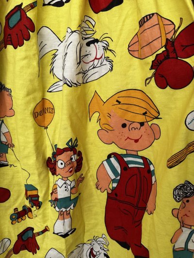 画像2: Dennis the Menace fabric Curtain Yellow (A) / わんぱくデニスの布製　カーテン　イエロー