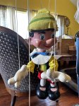 画像1: Disney Pinocchio paper machete and wood large store display puppet ／　ピノキオ　ストアディスプレイ　大きいマリオネット、パペットペーパー＆木製 (1)